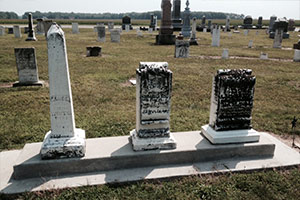 Centuries-old gravestones at Pleasant Grove Cemetery