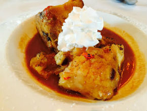 There's nothing like bread pudding in a pool of caramel.