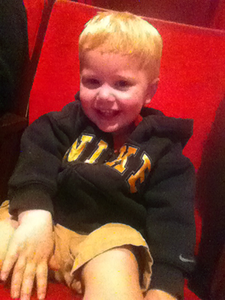 Owen waiting for Elmo Owen waiting for Elmo