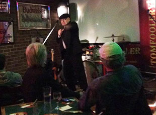 Another comedian performs Another comedian performs