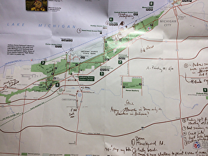 Simonne's Indiana Dunes map