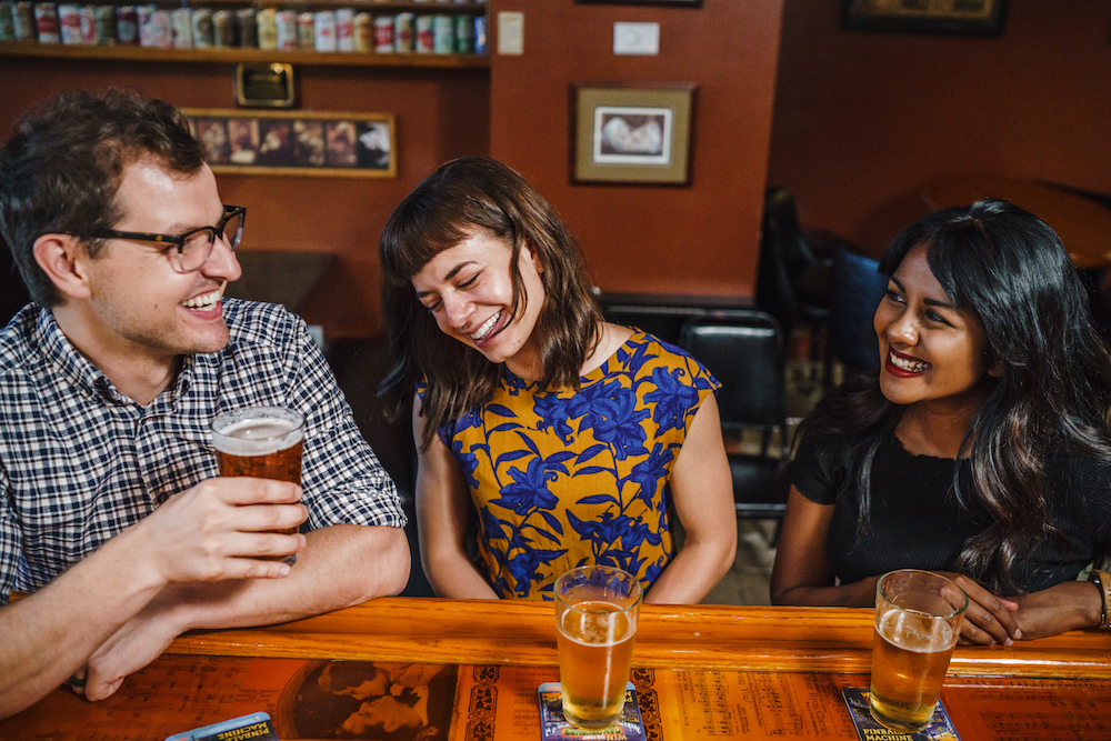 Salt Lake Locals Enjoying Brew Downtown at Junior's