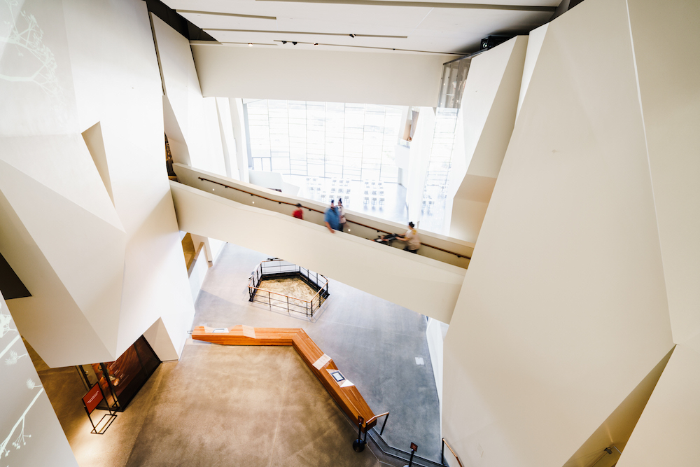 Looking Down on the Lobby and Main Entrance