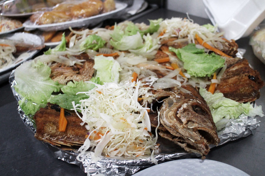 *** Local Caption *** Tamara Bailey Photo Garnished fried fish