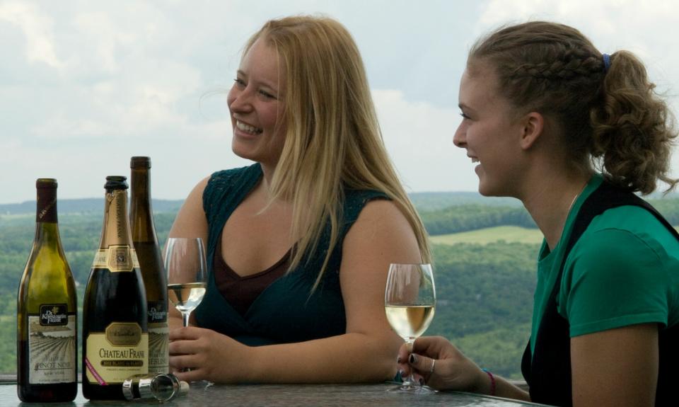Wine tasting at Dr. Frank