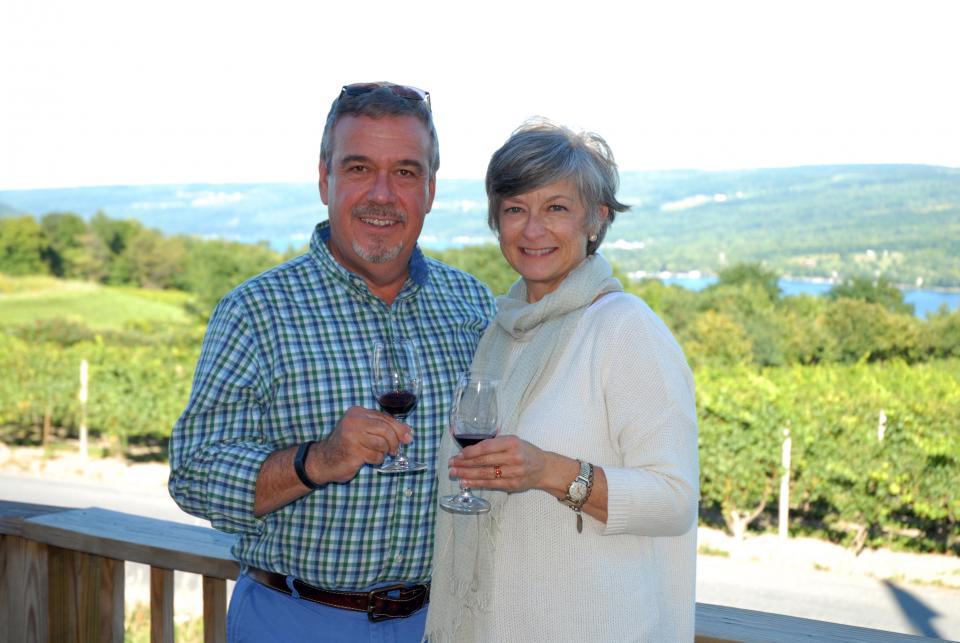 Wine tasting at Dr. Frank