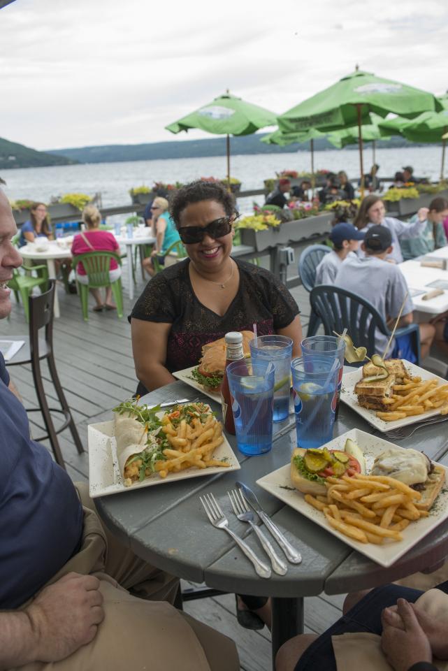 Lakeside dining at The Waterfront Restaurant courtesy of Stu Gallagher