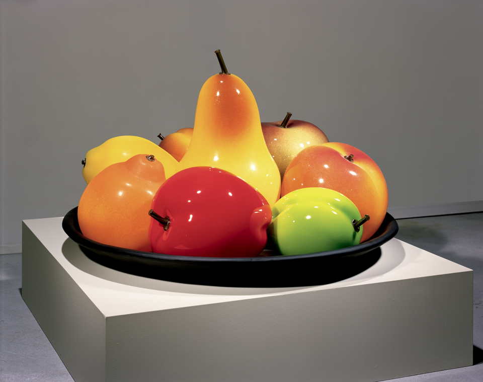 Still Life with Two Plums by Flora Mace and Joey Kirkpatrick courtesy of The Corning Museum of Glass