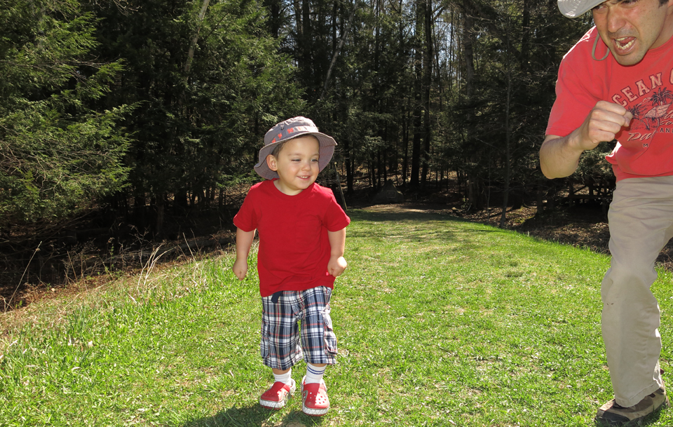 Now we're hiking at Spencer Crest Nature Center