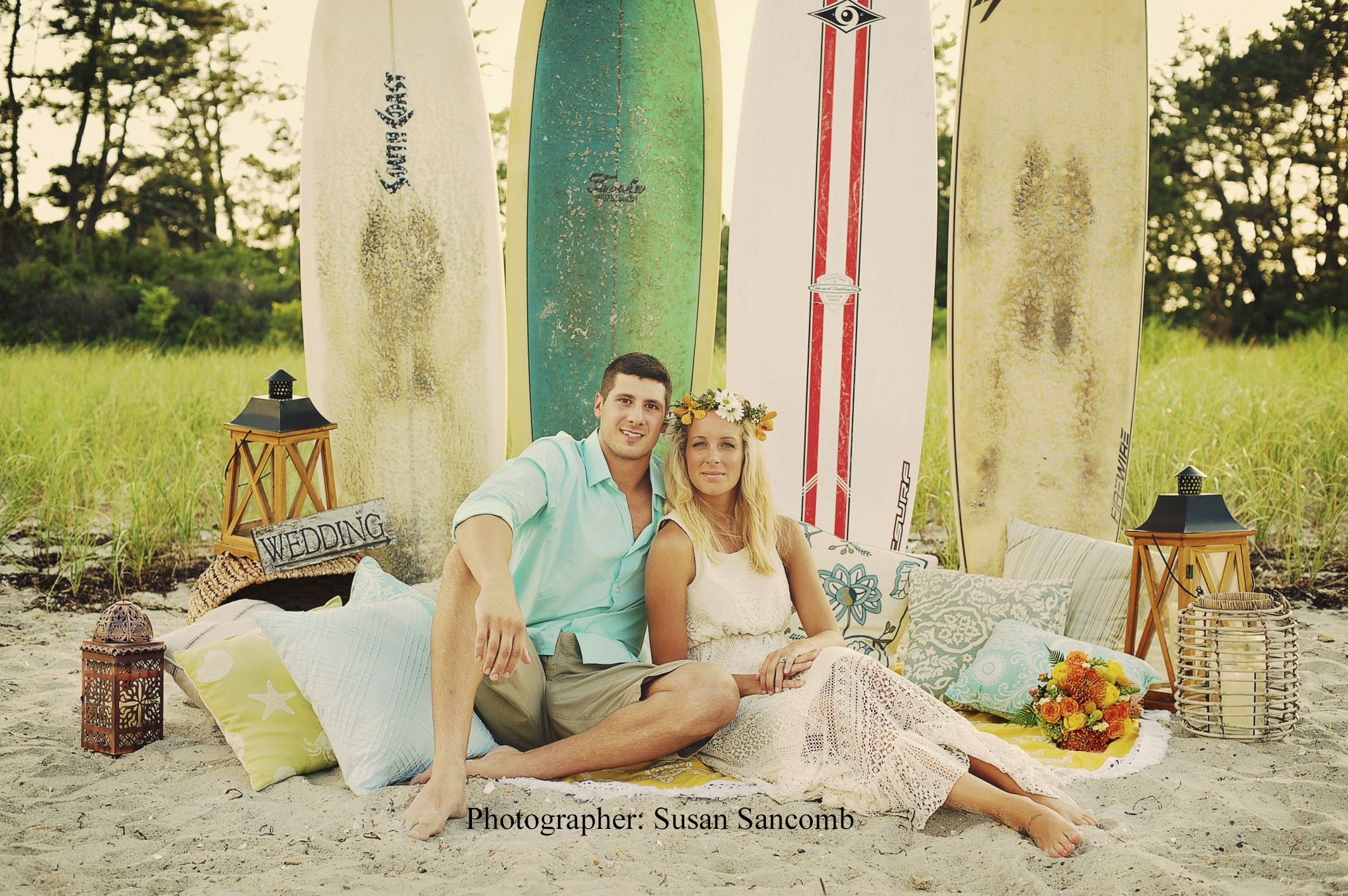 Surfer boho beach wedding 59