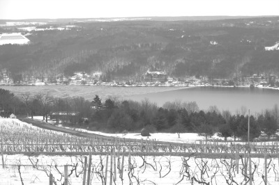 Keuka ice as seen from Bully Hill Vineyards. Keuka ice as seen from Bully Hill Vineyards.