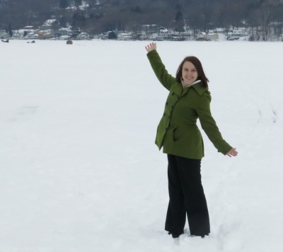 Standing on snowy/icy Keuka Lake! Standing on snowy/icy Keuka Lake!