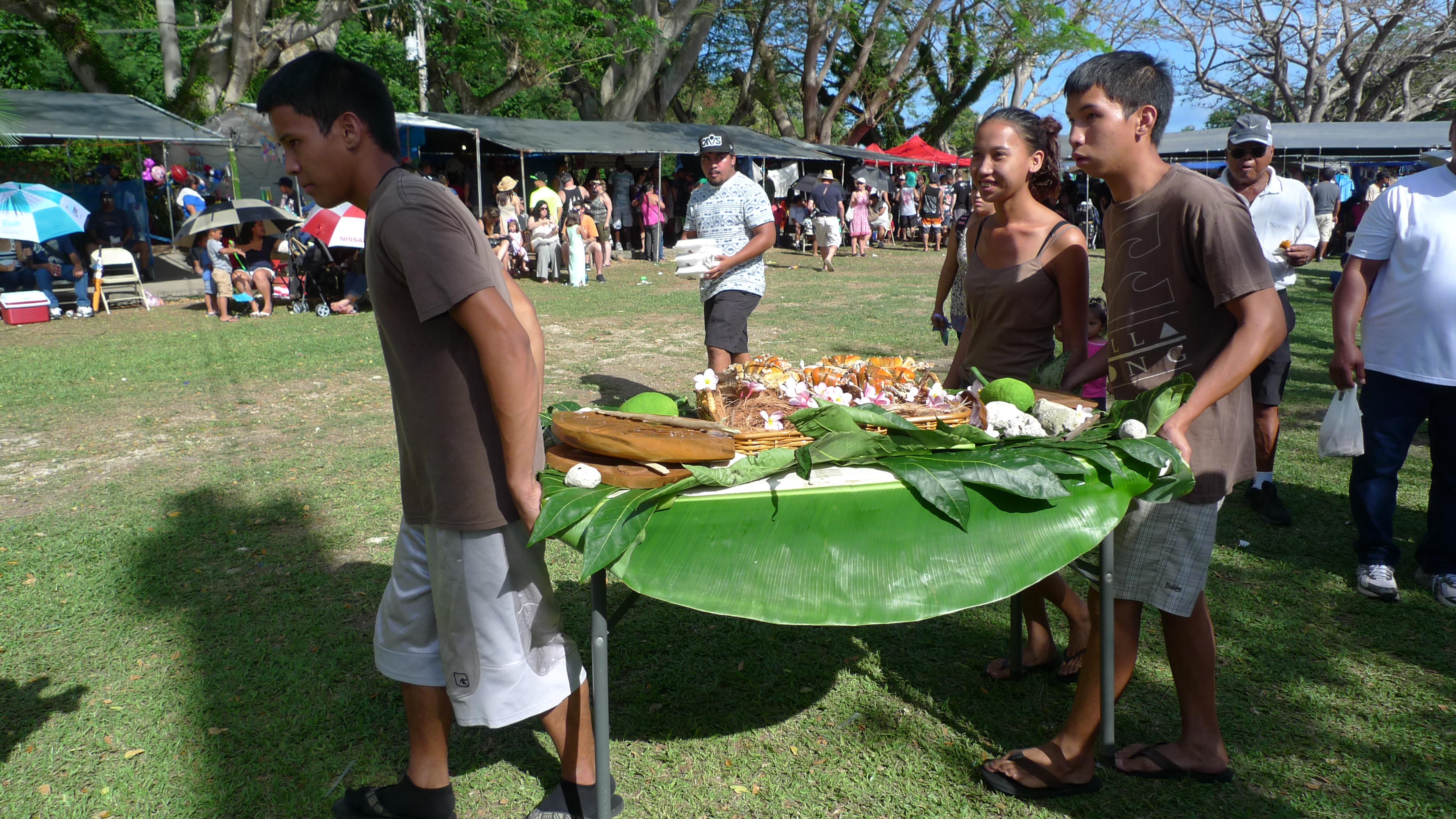 Crab dishes are presented for competition