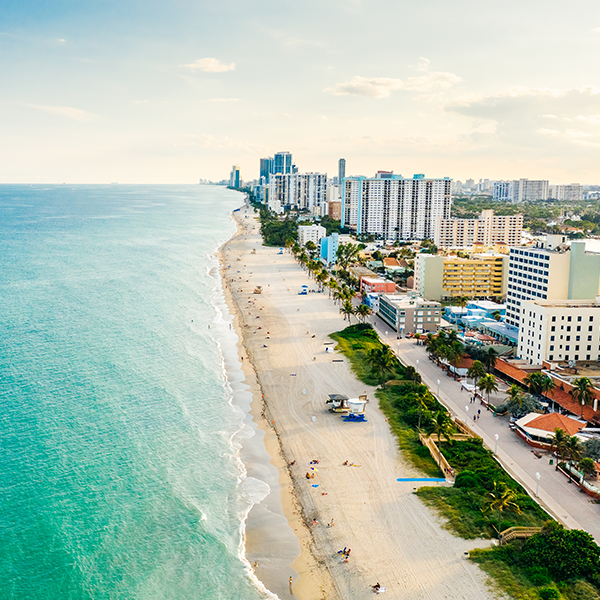 Florida Hollywood Lodging Map