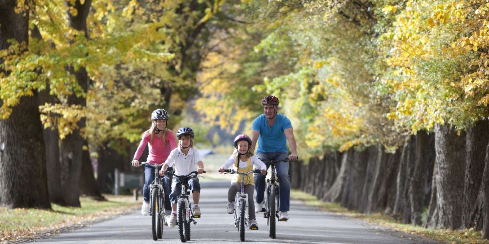 Family bike riding Family bike riding in Queenstown