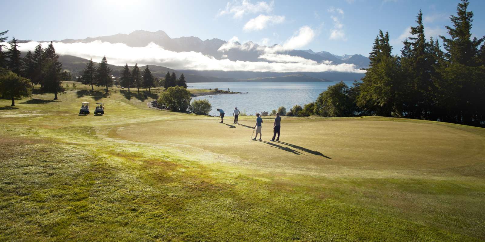 Queenstown Golf Course in Spring Queenstown Golf Course in Spring