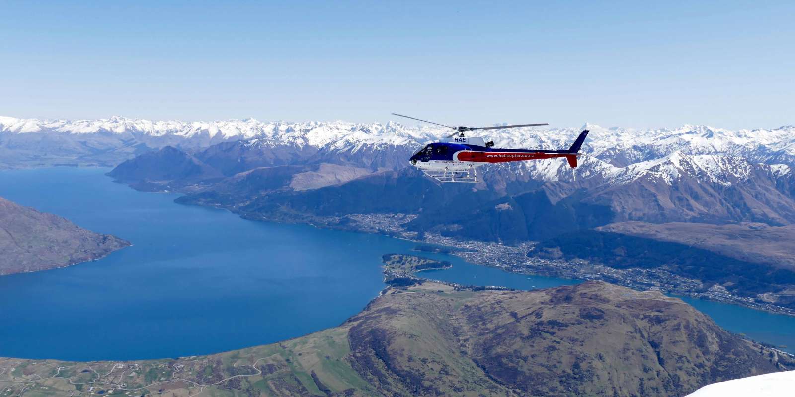 Heli scenic flight over Queenstown Heli scenic flight over Queenstown with The Helicopter Line