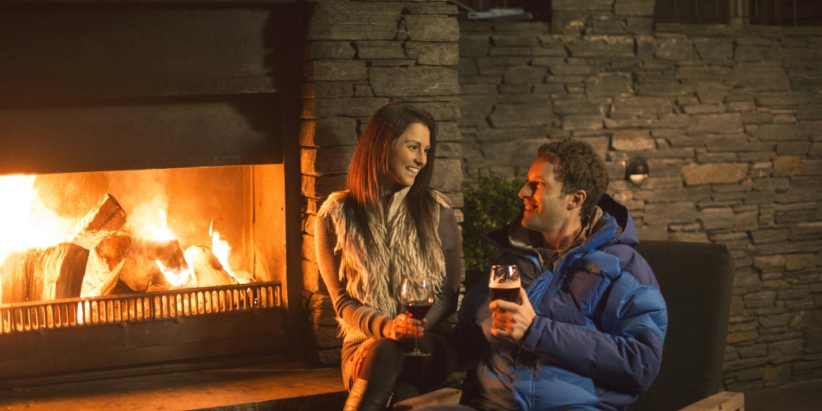 Après ski by the fire Après ski by the fire in Queenstown