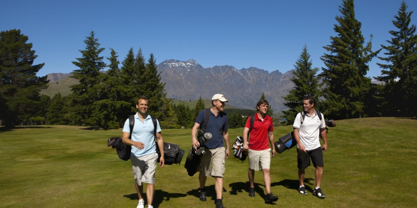 A round of golf at one of Queenstown's seven golf courses golf queenstown stag do