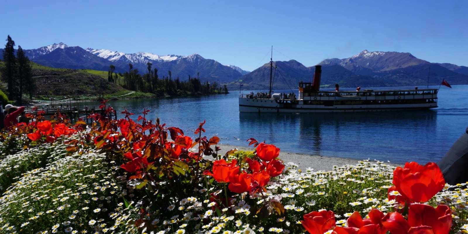 The TSS Earnslaw arriving at Walter Peak The TSS Earnslaw arriving at Walter Peak