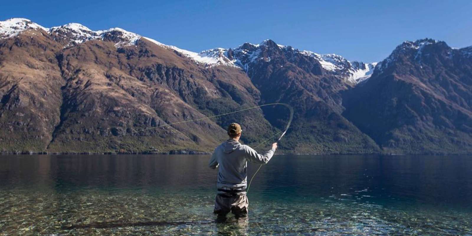 Fishing in Lake Wakatipu fishing in lake wakatipu queenstown new zealand