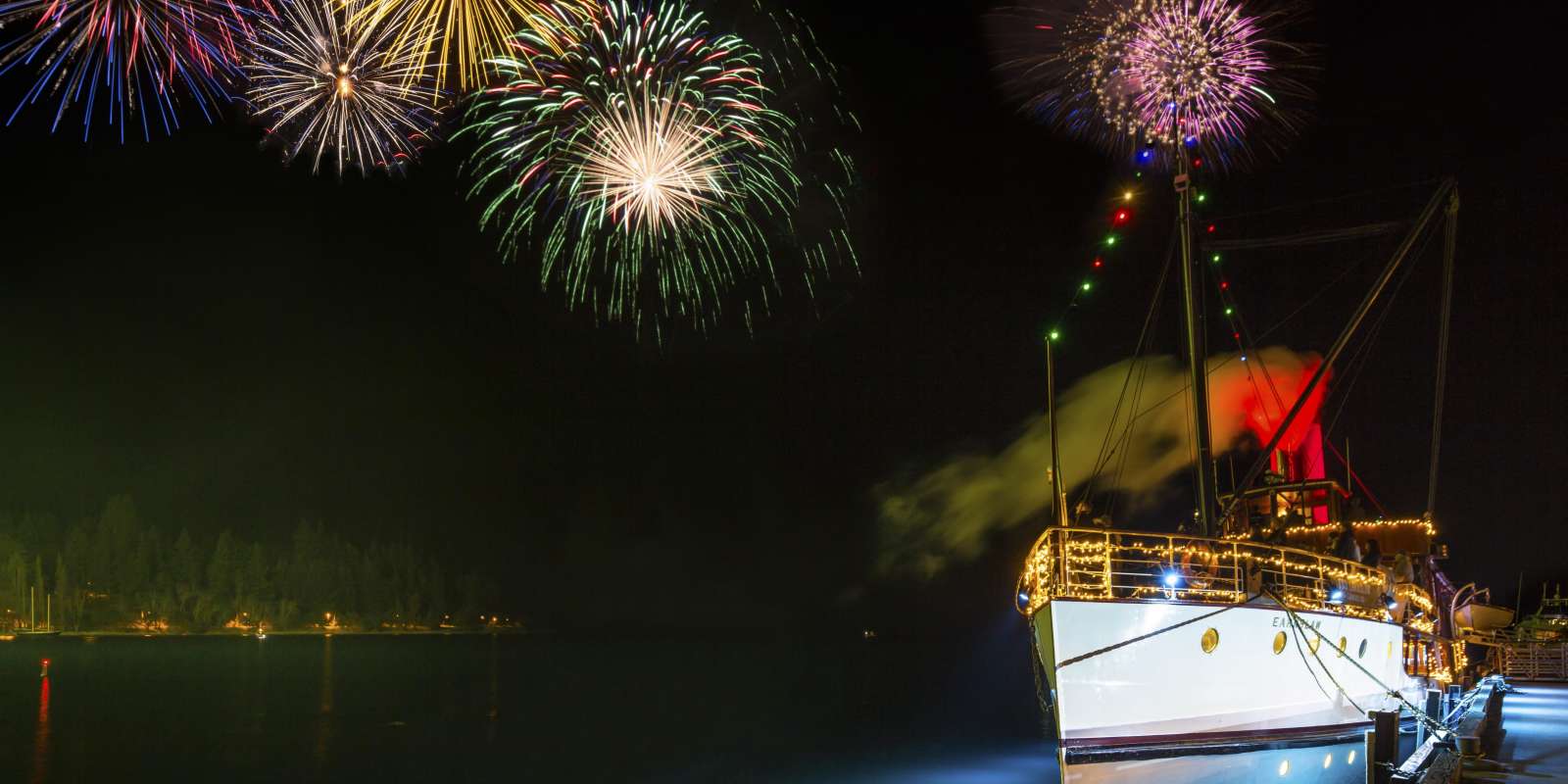 Fireworks at The Real Journeys Queenstown Winter Festival