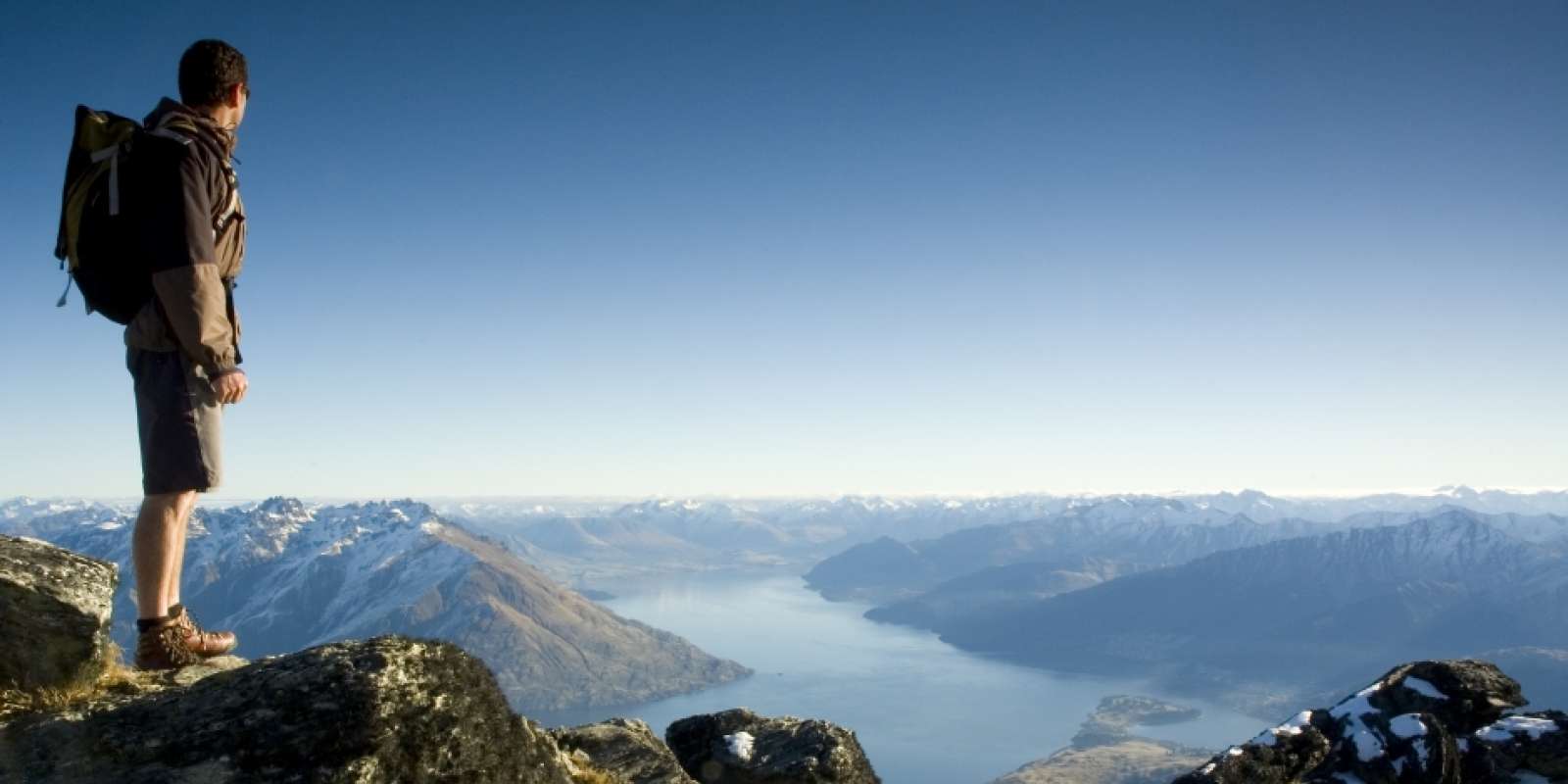 Hiking above Queenstown from Ben Lomond Hiking above Queenstown from Ben Lomond