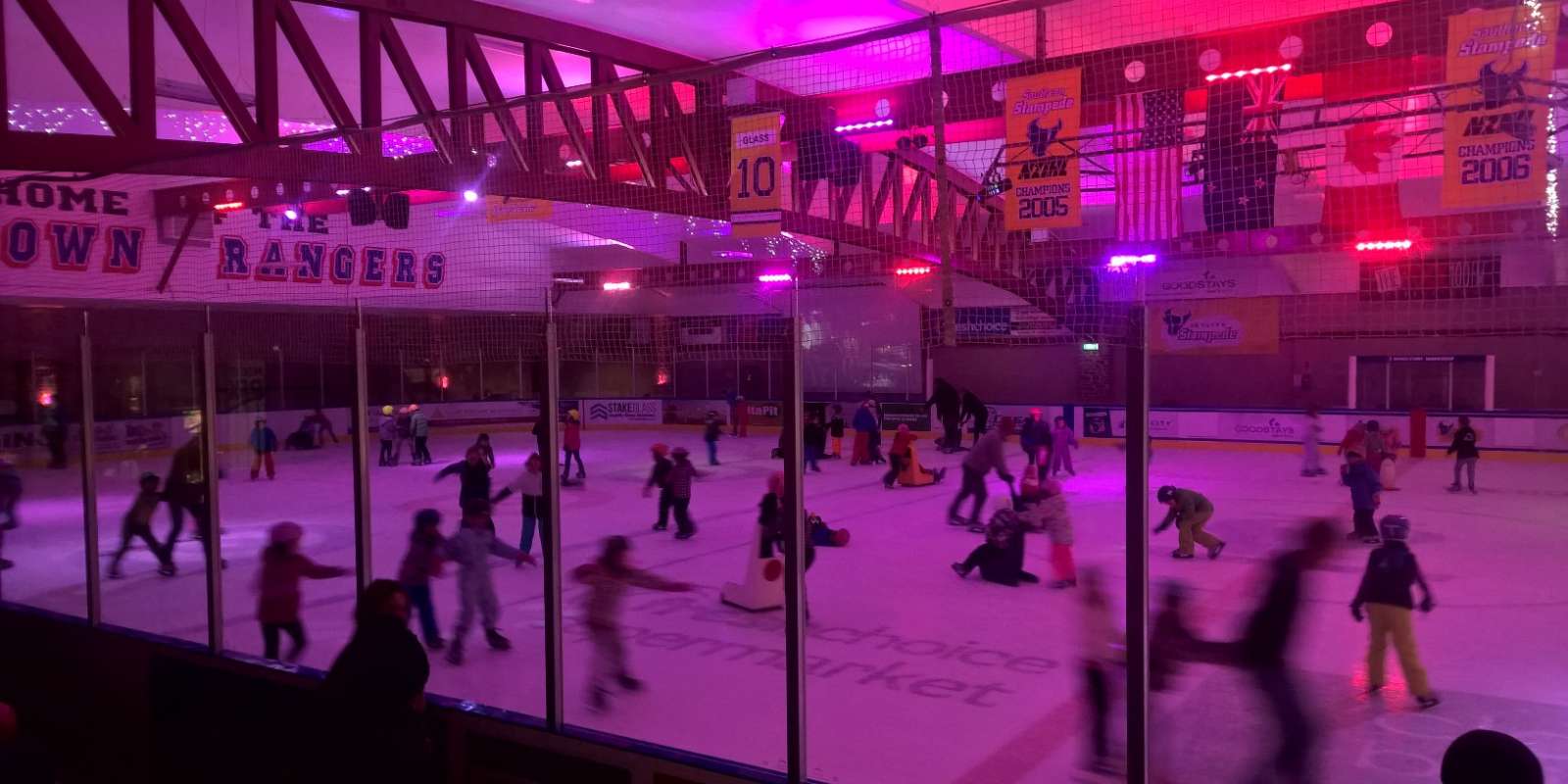 Queenstown Ice Arena People ice skating at Queenstown Ice Arena