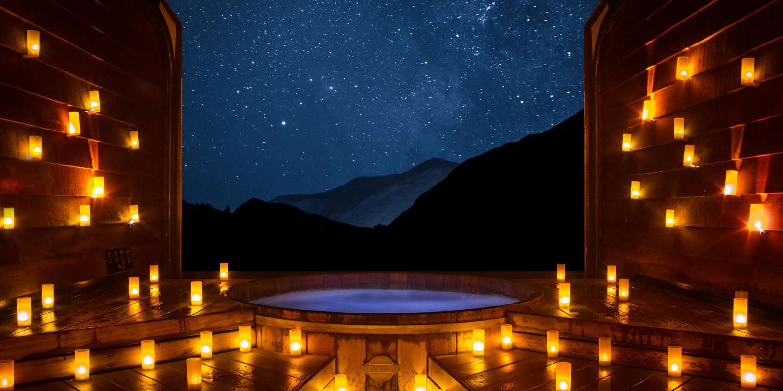 Onsen Hot Pools at night Onsen Hot Pools at night