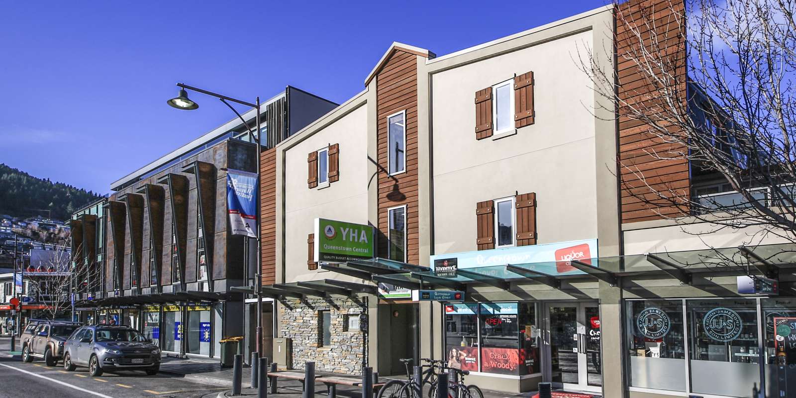 YHA Queenstown Central YHA Queenstown Central exterior view from street