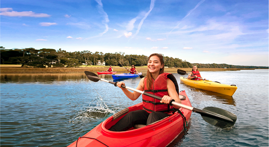 Kayak through North Myrtle Beach. 