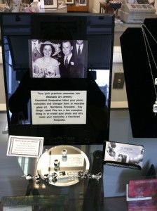 Necklaces with emblazened photos....beautiful!