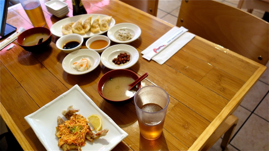 Our Maru table of food