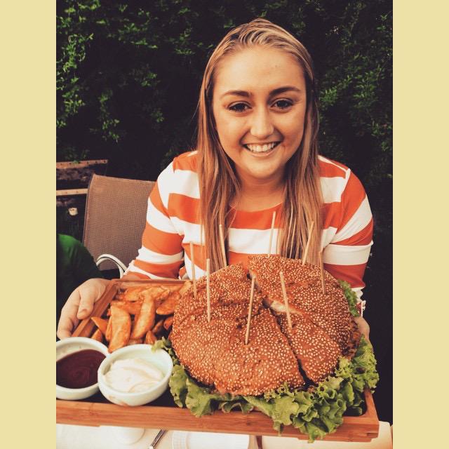 China welcomed me with a GINORMOUS burger!