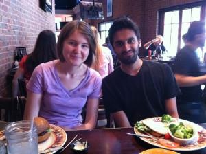 Friends eating at Scotty's