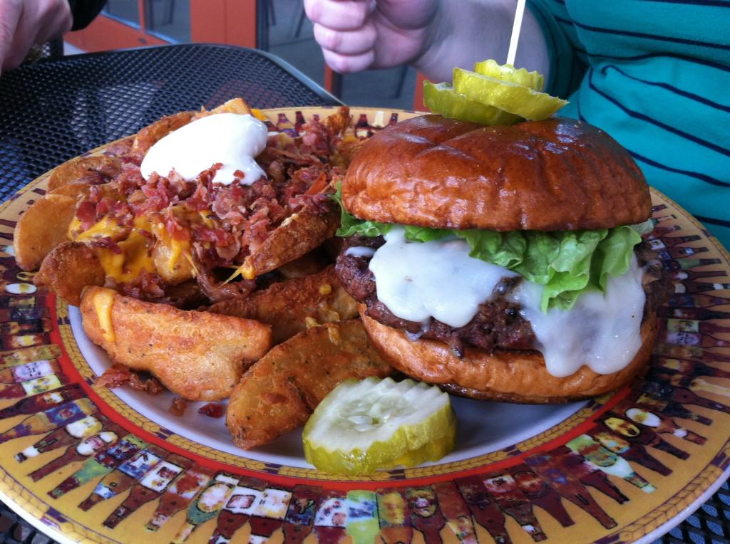 Burger and loaded fries!