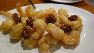 Shimp and walnuts