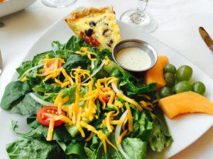 Quiche and salad