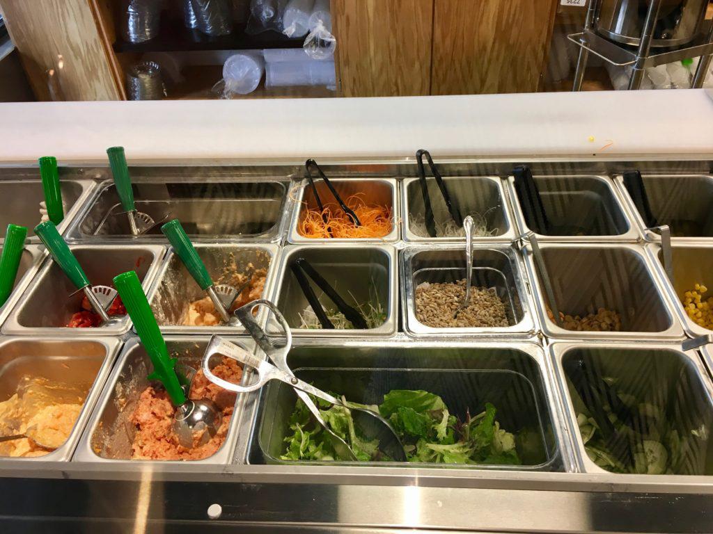 Bar of food choices