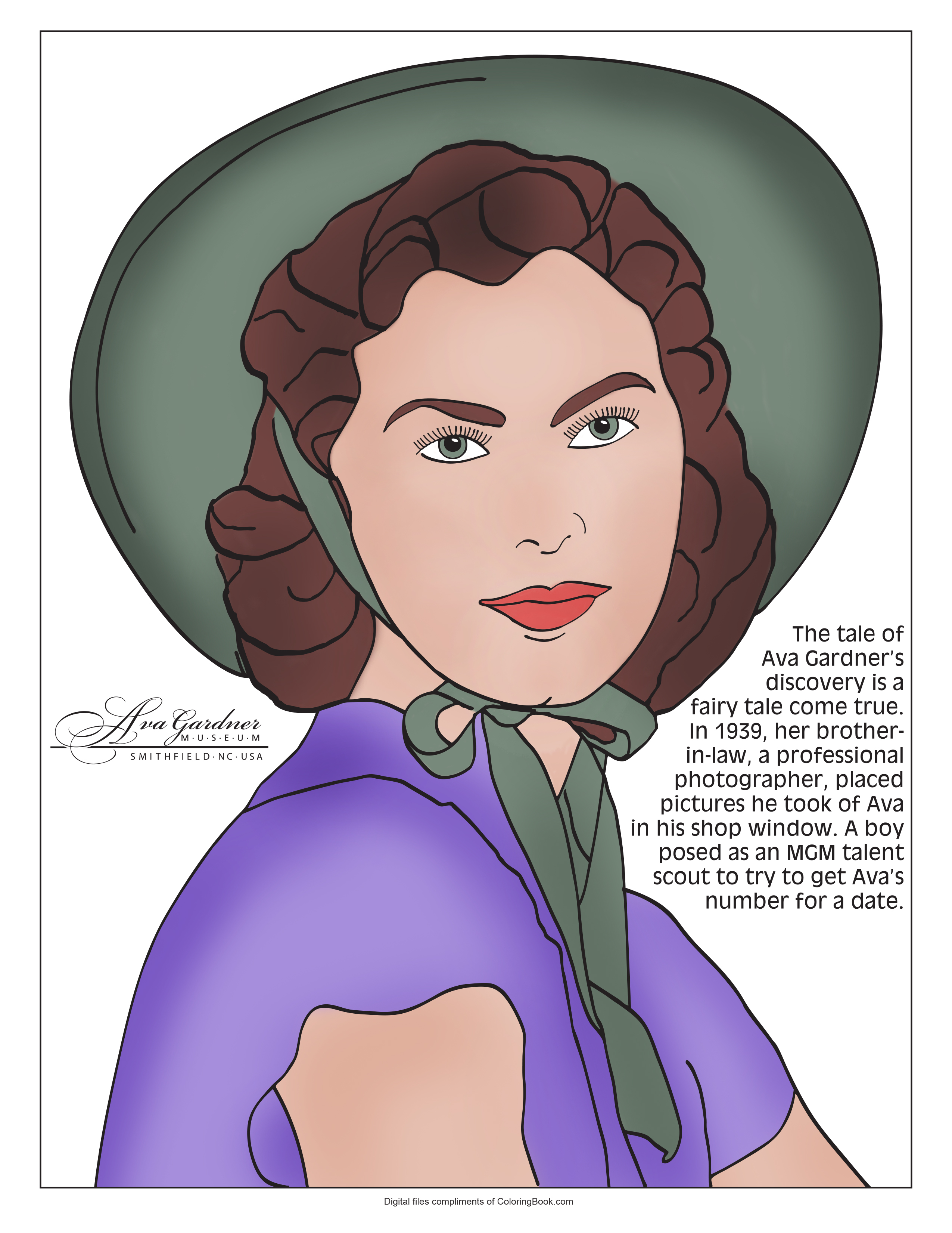 Ava Gardner Coloring Pages_2