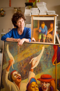 A riot of color in the work of Susan Contreras matched by the rich flavor cooked up by Michele Roetzer is on hand At the Artist’s Table (Photo credit: Eric Swanson)