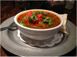 The red and green chile posole at Del Charro Saloon is a life changer.