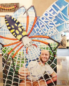 Kids swarm to see the bugs at Harrell House.