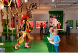 Pieces like this animal-eyed work from the Andes Exhibit at the International Folk Art Museum expand kids’ world vision.
