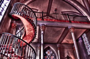 The Loretto Chapel staircase doesn’t have a bad side