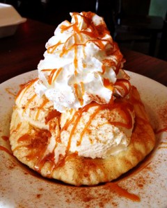 The sopapilla sundae at El Milagro is a towering treat. (Photo Credit: El Milagro)