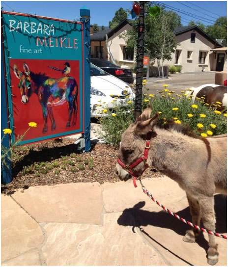 You never know who will show up to have a portrait painted by Barbara Meikle. (Photo Credit: Barbara Meikle Fine Art)