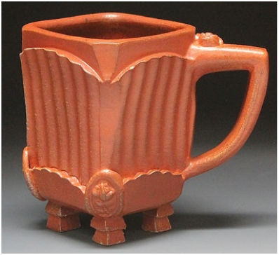 Cheryl Hoagland’s handcrafted ceramic mug decorates your morning cuppa with Santa Fe color! (Photo Credit: Santa Fe Contemporary Clay Fair)
