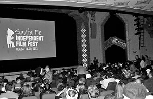 Festival goers at the historic Lensic Performing Arts Center.