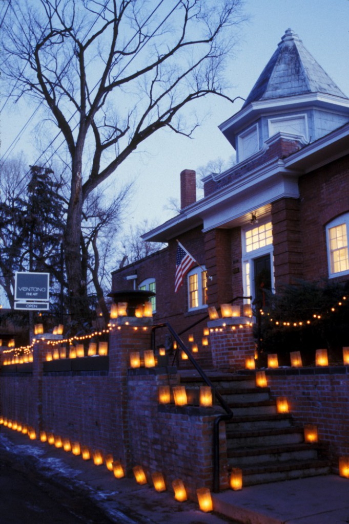 Laid out by the thousands, the farolitos decorate Canyon Road and the surrounding neighborhoods in Santa Fe.